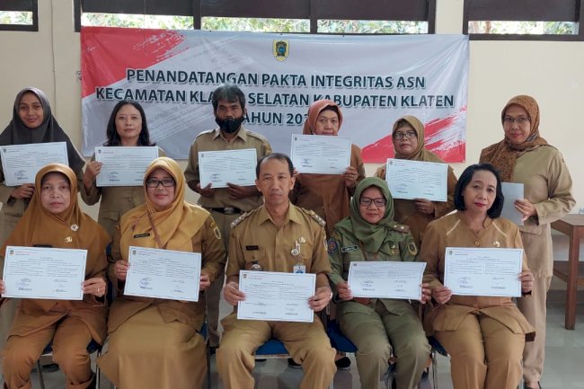 Penandatangan Pakta Integritas Kecamatan Klaten Selatan