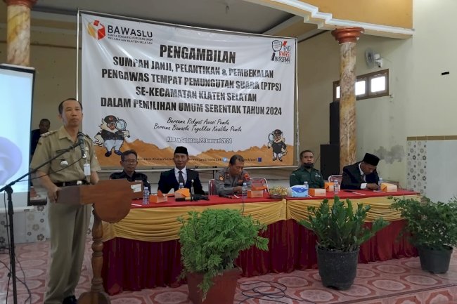 Pelantikan 143 Pengawas TPS se-Kecamatan Klaten Selatan