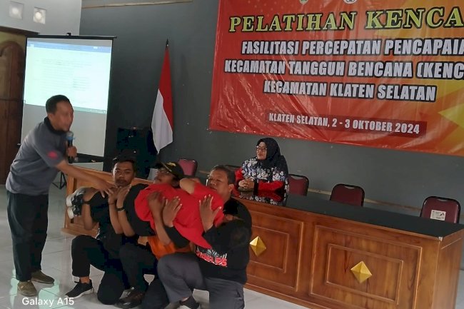 Pelatihan Kencana, Kecamatan Tangguh Bencana di Klaten Selatan