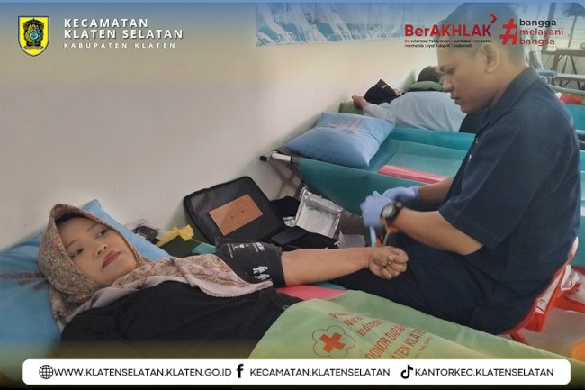 Hari Kesatuan Gerak PKK & Hari Kartini, Kecamatan Klaten Selatan Gelar Donor Darah