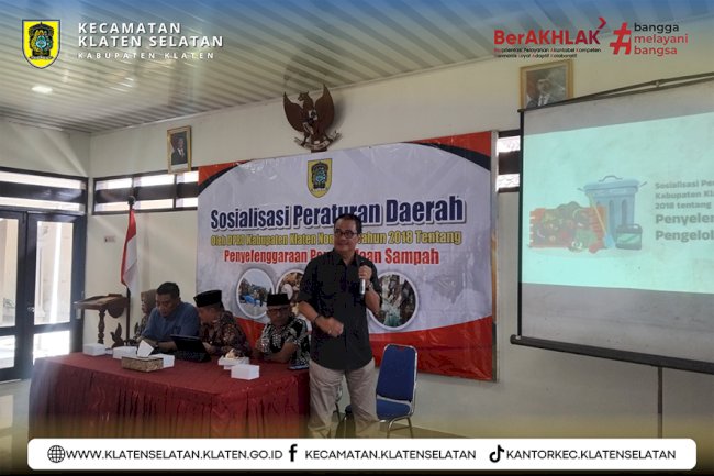 Sosialisasi Perda Pengelolaan Sampah Masuk Hari Ketiga di Kecamatan Klaten Selatan