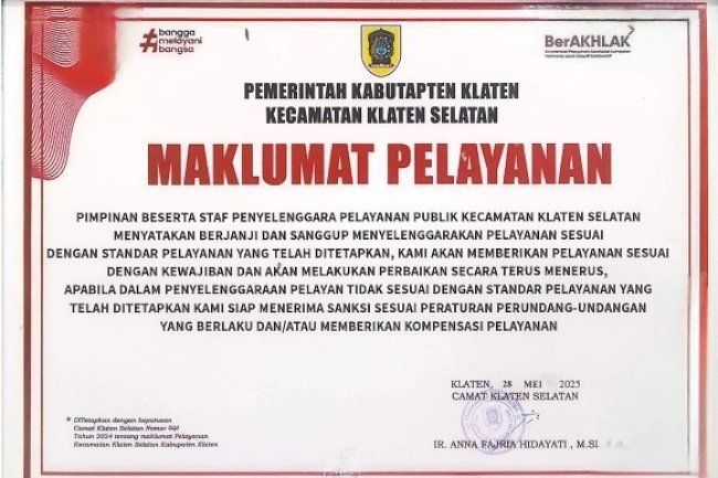 Maklumat Pelayanan