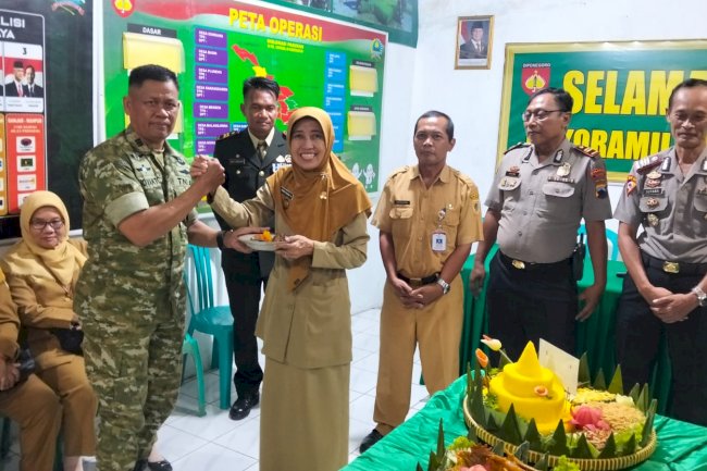Camat Klaten Selatan Laksanakan Anjangsana ke Koramil 06 Kebonarum dalam Rangka HUT ke-81 TNI