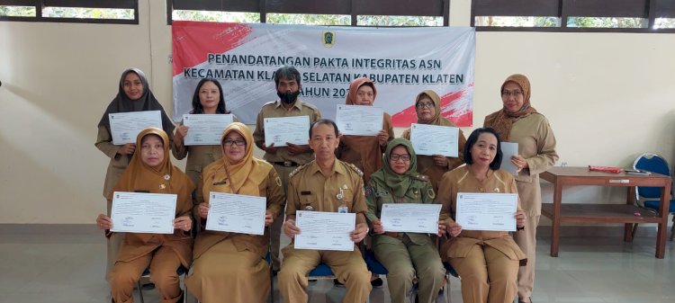 Penandatangan Pakta Integritas Kecamatan Klaten Selatan