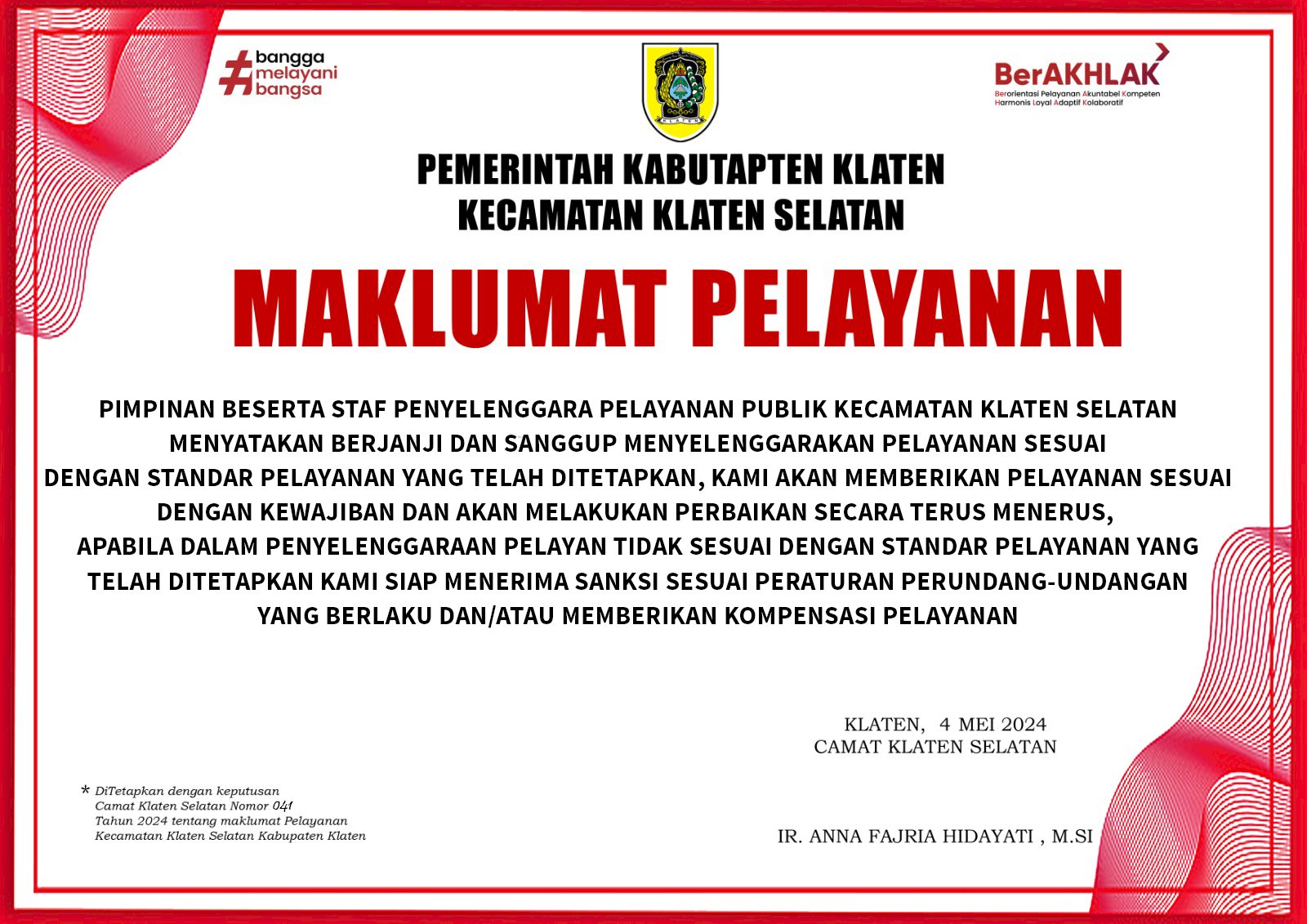 Maklumat Pelayanan