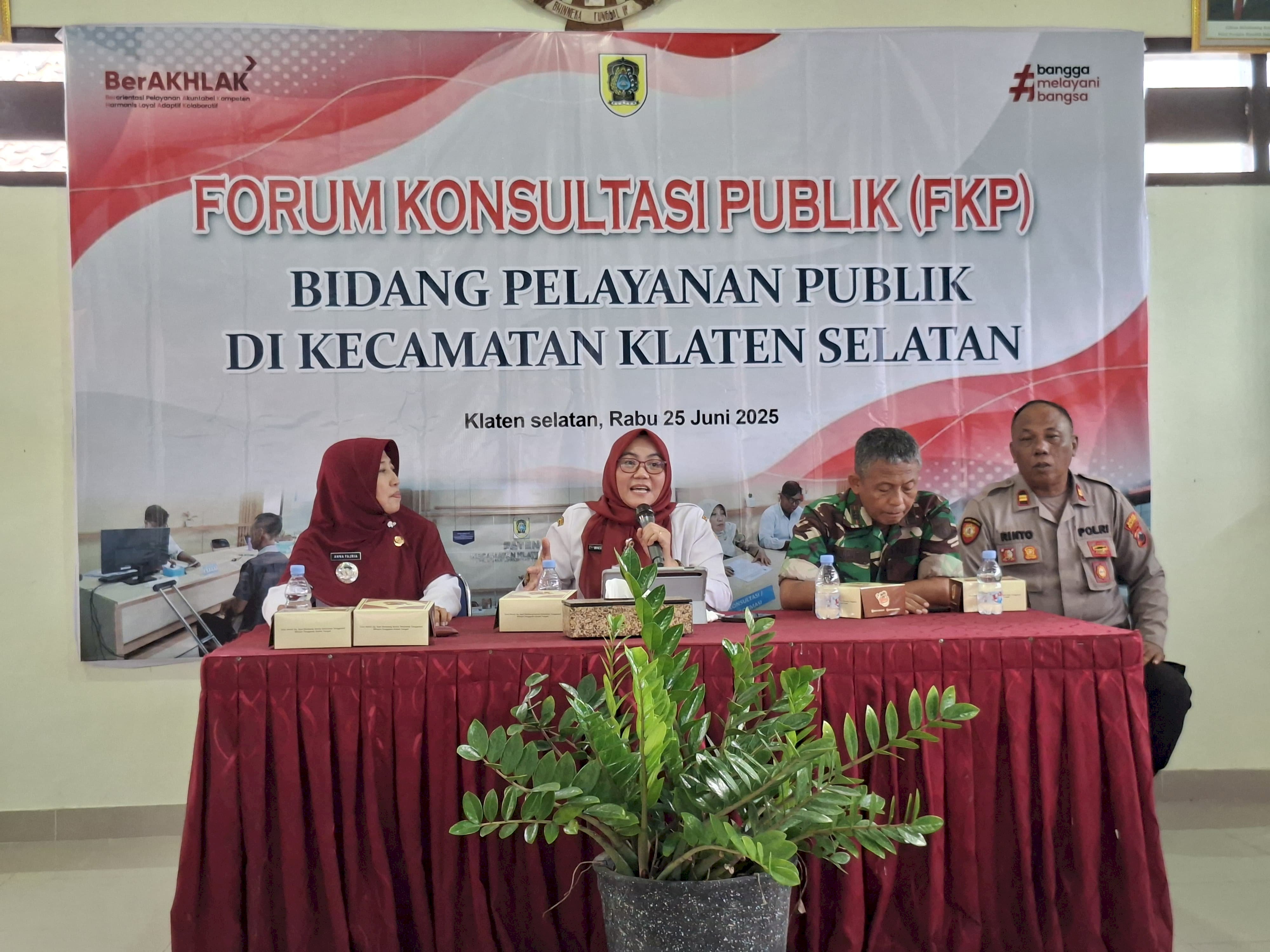 Forum Konsultasi Publik Tingkatkan Kualitas Pelayanan Publik di Klaten Selatan