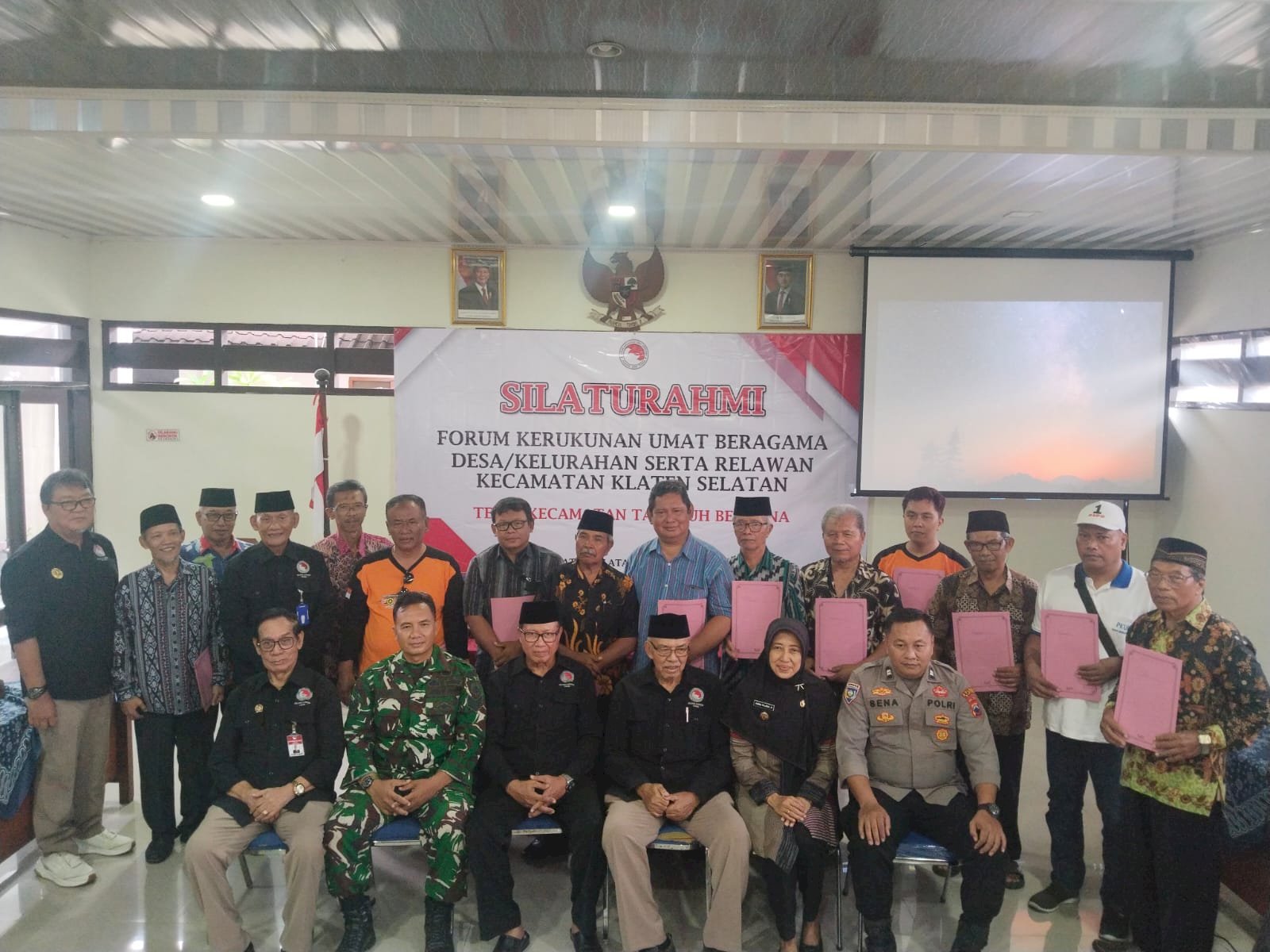 Silaturahmi PKUB Kecamatan Klaten Selatan, Perkuat Komitmen Lintas Agama dalam Tanggap Kebencanaan