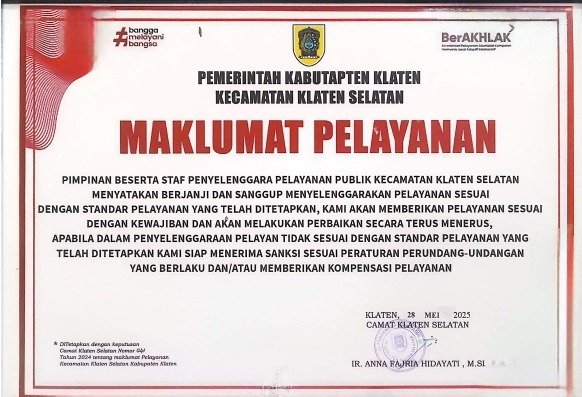 Maklumat Pelayanan