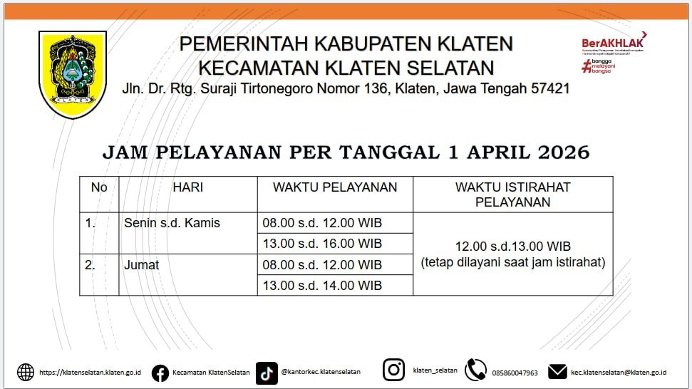 Jadwal Pelayanan